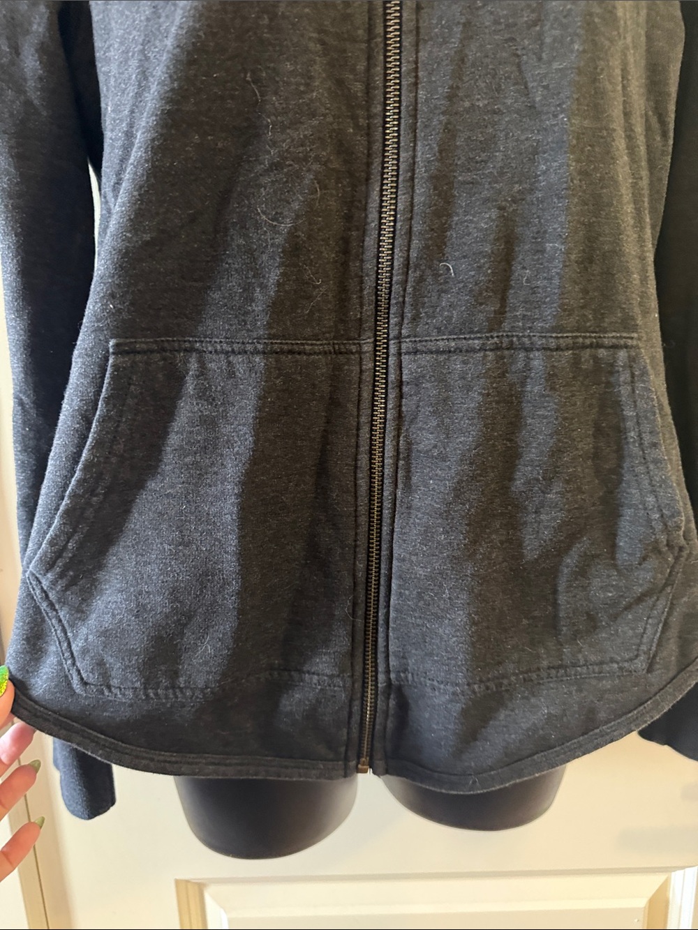 GUC Harley Davidson Tattoo Style Gray Zip Up Hoodie Size Medium - Picture 6 of 8